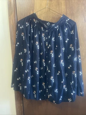 Capa/sobrecamisa floral negra/beige/blanca ECOTE para mujer - talla S Foto 1 de 4