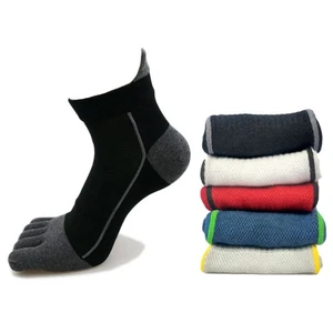 5 pares de calcetines tobilleros transpirables suaves a rayas de 5 dedos para mujer deportes atléticos - Imagen 1 de 16