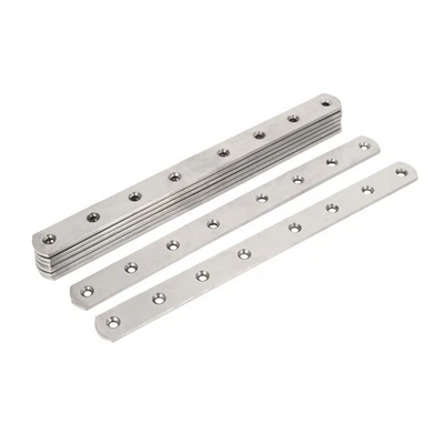 Flat Metal Repair Mending Fixing Plate Brackets Support 300mmx25mmx4mm 8pcs Foto 1 de 4