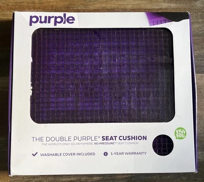 Purple The Double Purple Seat Cushion 2” W/ Washable Cover - Image 1 of 4
