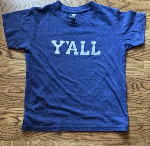 Kentucky for Kentucky Kids Y’all Shirt Top Blue T-Shirt, Size 8 - Picture 1 of 4
