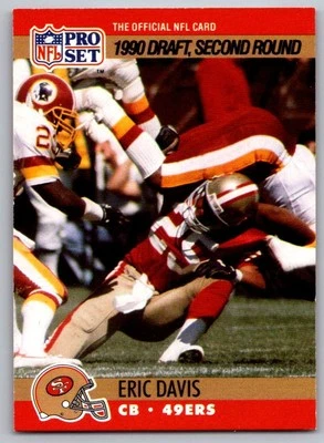 1990 Pro Set Eric Davis Rookie San Francisco 49ers #722 - Image 1 of 2