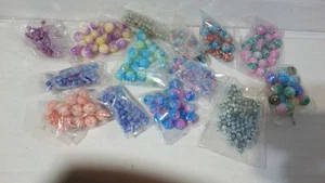 Cotton Candy Round Art Beads Lot - Picture 1 of 13