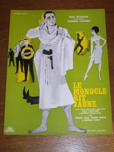 AFFICHETTE SYNOPSIS DU FILM "LE MONOCLE RIT JAUNE" / PAUL MEURISSE / TB ETAT - Imagen 1 de 2