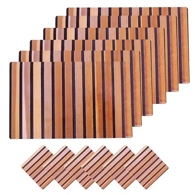 Juego de manteles de mesa de comedor con posavasos EE. UU. Foto 1 de 4