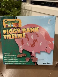 Hucha artesanal vintage Binney & Smith inc rosa crayón crayón - Imagen 1 de 3