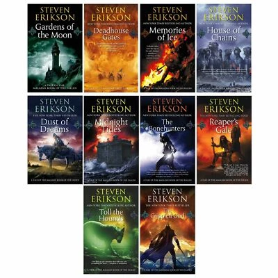 Steven Erikson 10 Book Collection Set(Vol. 1-10)(The Malazan Book of the Fallen) — 第 1/3 张图片