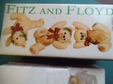 2003 Fitz And Floyd Teddy's Christmas Tumblers in box