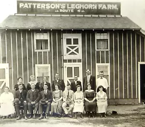 Antikes Springfield MO Kabinettfoto Patterson's Poultry Leghorn Farm 1910-20er - Bild 1 von 5