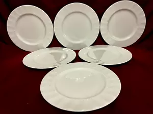 Roscher Bone China Hobnail Set Of 6 White Salad Plates 8 1/4" - Picture 1 of 2
