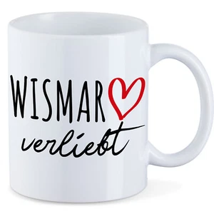 Kaffeetasse Wismar verliebt Keramik Tasse Geschenkidee Souvenir Präsent Wichtelg - Bild 1 von 50