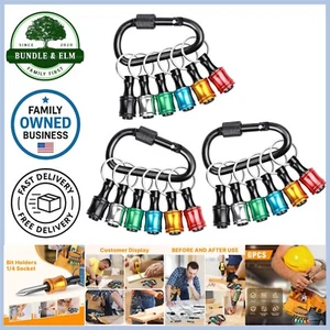 18PCS Aluminum Hex Shank Drill Bit Holder Keychain Impact Driver Tools - Picture 1 of 10