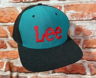 vintage 90s Lee colorblock snapback hat - denim jeans grunge promo cap - Image 1 of 4