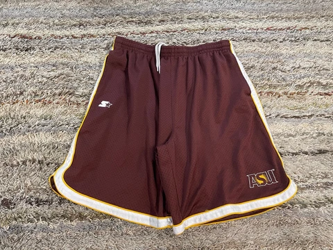 Vintage Arizona State University ASU Starter Basketball Shorts Mens Large Brown Cover