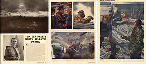 1943 Article de la Seconde Guerre mondiale TOM LEA peintures TheNorth Atlantic Patrol 13 peintures 061418