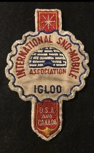 Canada, INTERNATIONAL SNO-MOBILE ASSC. Patch IGLOO USA Vintage Travel Souvenir - Picture 1 of 3