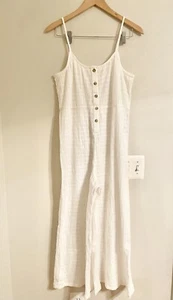 Madewell Women's Textured Cover Up Jumpsuit Lighthouse Size M NE313 MSRP $98.00 - Picture 1 of 11