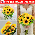 13 Heads Sunflower Artificial Fake Flower Bouquet Garden Party Wedding Decor CN
