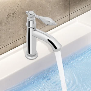 Retro Messing Einhebel Wasserhahn Badarmatur Waschbecken Kaltwasser Armatur - Bild 1 von 17