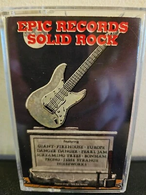 EPIC RECORDS SOLID ROCK Various Artists 1992 CASSETTE TAPE HARD ROCK ALTERNATIVE - Image 1 of 4