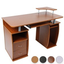 Computer Desk Office PC Executive Desk Study Workstation in Black or Walnut