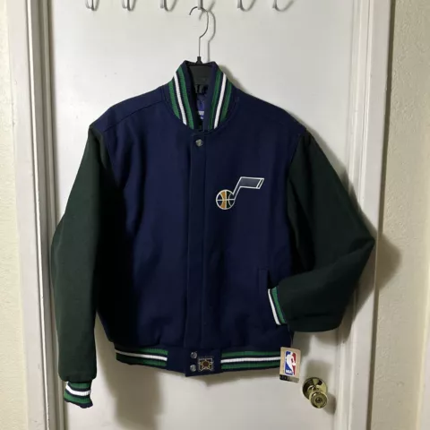 Utah Jazz Varsity Jacket Men’s Size Large JH Design New W/ Tags Made In The USA Cover