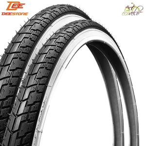 2 COPERTONI BIANCO-NERO PER CARROZZELLA SEDIA A ROTELLE 24 X 1 3/8 (37-540) - Foto 1 di 5