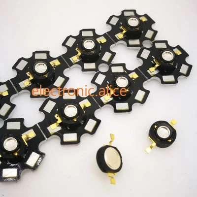 3W High Power UV ultraviolet 365nm 380nm 395nm black LED Lamp Light on 20mm pcb