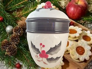 Keksglas Stechpalme Urlaub handbemalt Keramik Winter Urlaub Aufbewahrungsbehälter - Bild 1 von 11