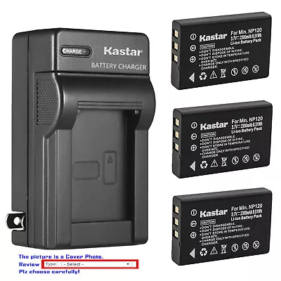 Kastar Battery Wall Charger for PENTAX D-LI7 PENTAX Optio 750 Optio 750Z Camera - Image 1 of 4