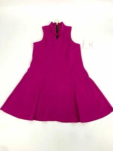$195 Zoe Ltd Kids Girls Pink Sleeveless Stand Collar Cutout Flare Dress Size 7 - Picture 1 of 1