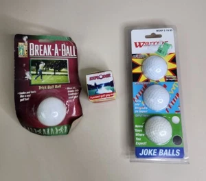 Lot Of 5 Gag Joke Golf Balls Explode Streamers Unputtable Ball Comedy Gift - Picture 1 of 5