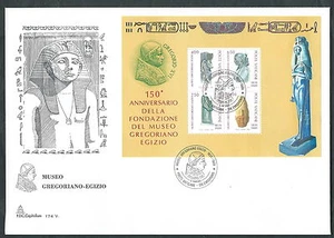 1989 VATICANO FDC CAPITOLIUM FOGLIETTO MUSEO EGIZIO - ED - Picture 1 of 1