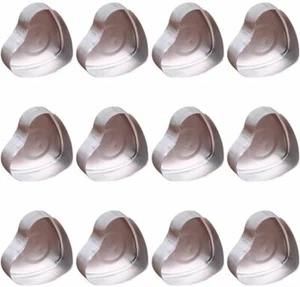 Candle Containers Tin Wax Case Making Empty Jars Heart Shaped Aluminum Tealight - Picture 1 of 6