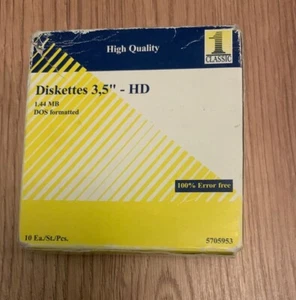 3.5” Computer Disk Diskettes Disc 3.5 Inch (Box of 10) - Afbeelding 1 van 3