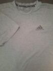 Adidas Mens Size XL Gray Activewear Aeroready Short Sleeve Crew Neck T Shirt