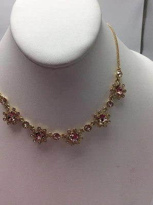 $88 COLLAR GIVENCHY CRISTAL TONO ORO 16" CON EXTENSOR 192 GN Foto 1 de 4