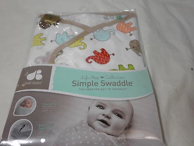 Envoltura simple de algodón recién nacido ~ estampado de elefantes ~ 0-6 meses hasta 18 libras Foto 1 de 4