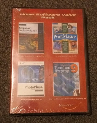 Mediagold Home Software Value Pack CD-ROM para Windows 95/98/ME/2000 nuevo sellado - Imagen 1 de 4