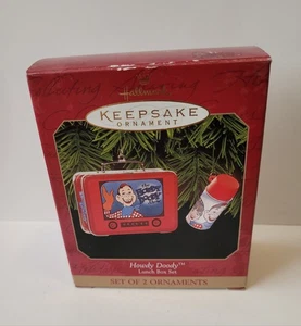 HALLMARK Howdy Doody 1999 Mini Lunchbox w/Thermos CHRISTMAS ORNAMENT NEW in BOX - Picture 1 of 6