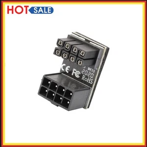 ATX 8 Pin Female to Male 180 Degree Up Angled Adapter for Graphics Card - Bild 1 von 10