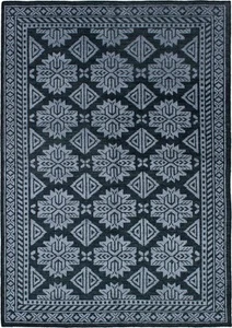 Traditional Hand-Knotted Bordered Carpet 5'3" x 7'6" Wool Area Rug - Picture 1 of 4