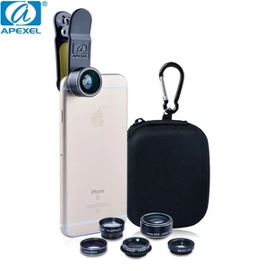 APEXEL 5en1 Teléfono Móvil Cámara Objetivo Set 0,63x Gran Angular/15x Macro/2x Teleobjetivo - Imagen 1 de 6