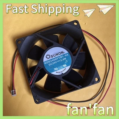 1PCS Sunon KDE2408PTB1-6A DC24V 3.4W 8025 8CM Inverter Cooling Fan 2PIN# - Image 1 of 2