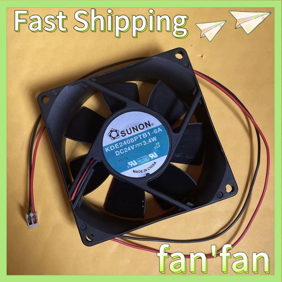 1PCS Sunon KDE2408PTB1-6A DC24V 3.4W 8025 8CM Inverter Cooling Fan 2PIN# - Image 1 of 2