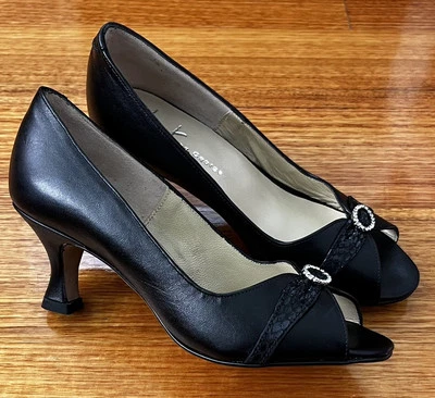 Zapatos De Colección Novat by George “Stacey” Cuero Negro Talla 5.5 AU, 35.5 UE Como Nuevos Foto 1 de 4