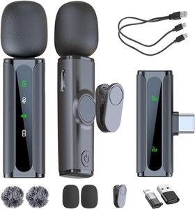 156 Mini Lavalier Microphone Magnetic Wireless Noise Cancellation RRP £36 - Picture 1 of 6