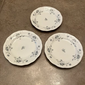 Vintage lot of 3 Johann Haviland Bavaria Germany Blue Garland Bread 6" Plates - Picture 1 of 6