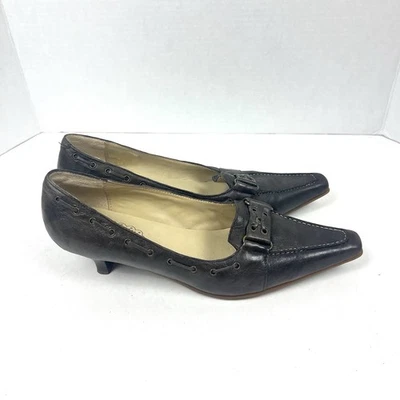 VTG  Roberto Santi Kitten Heel Pumps 7.5 EU 38 Pointed Toe Y2K Academia Preppy - Image 1 of 4