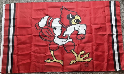 Louisville Cardinals Vintage Retro Throwback Large Outdoor Flag Cover